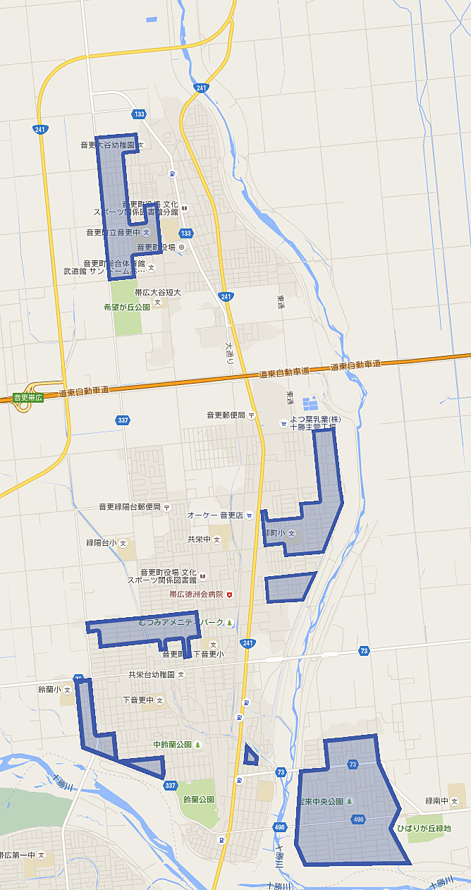 音更町簡易ガス供給区域